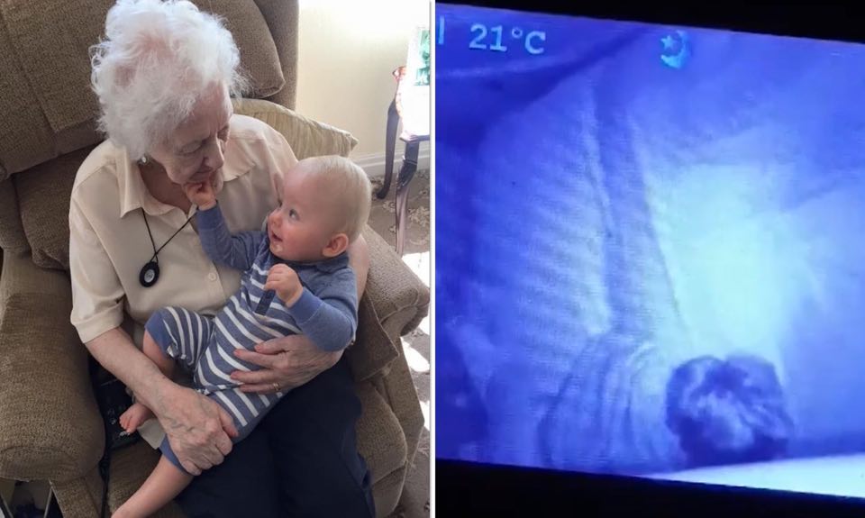 Video muestra a bebé que es calmado por el espíritu de su difunta bisabuelita