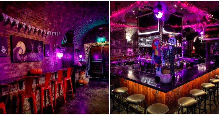 A pub that transforms into “The Nightmare Before Christmas”