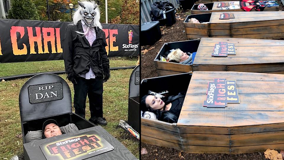 A great reward awaits those who can spend 30 hours inside a coffin in Six Flags, would you dare?